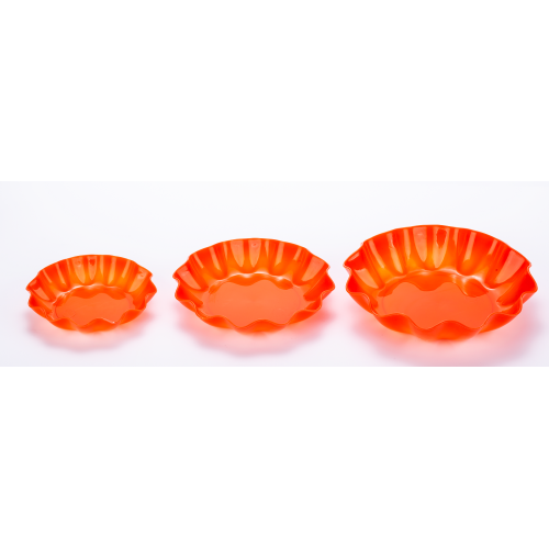 3pcs plastic fruit plate snacks plate 3PK